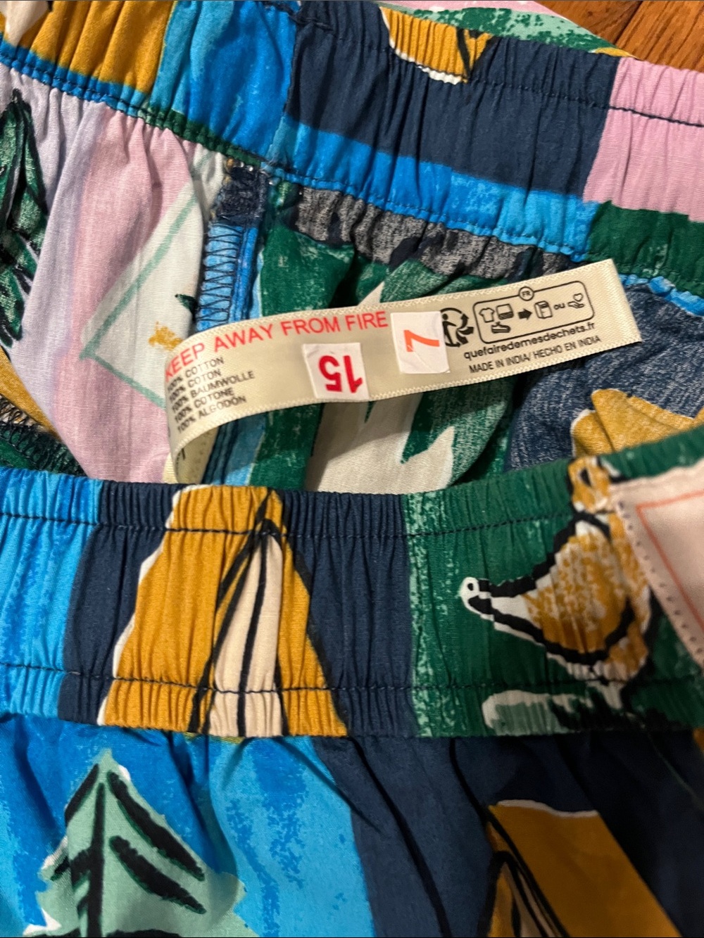 NWT Anthro Lyre Bird Campground Patchwork Print Pants - Picture 7 of 16